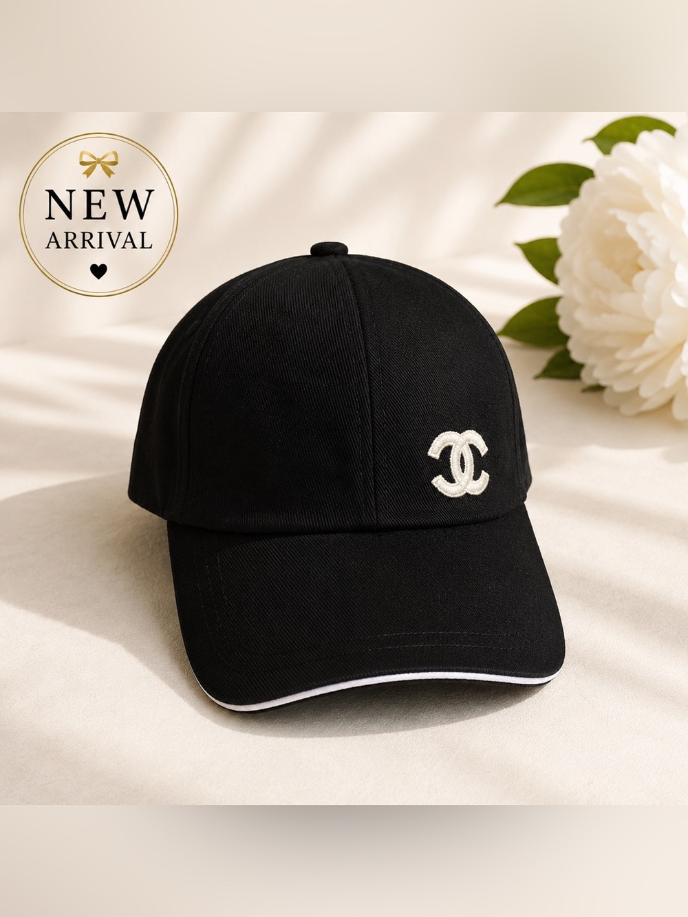 🖤 Classic Black Baseball Cap with logo 🖤